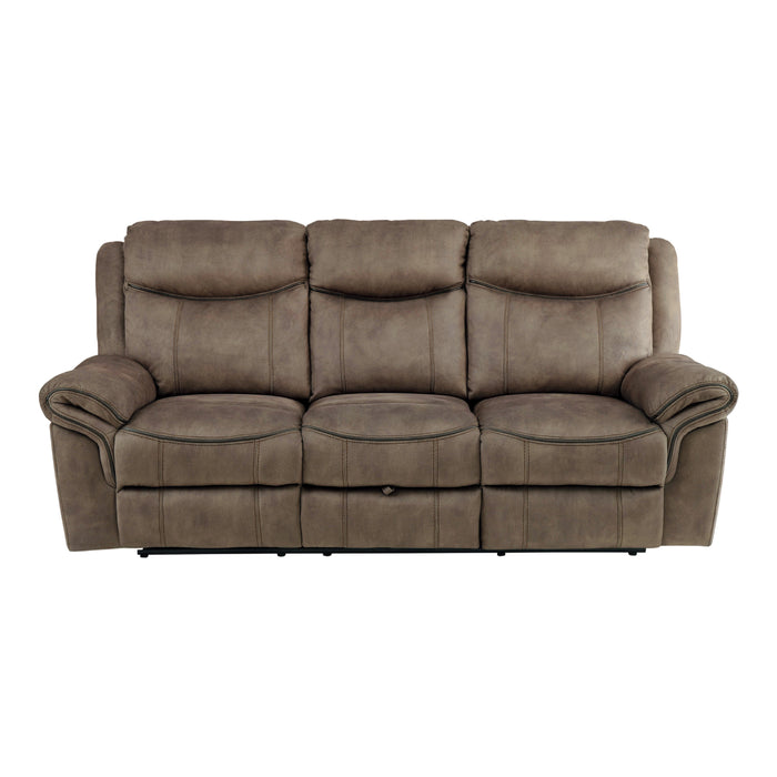 Aram 2pc Set: Sofa, Love in Brown - 8206NF*2 - FAMSA Furniture (TX)