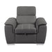 Ferriday Chair with Pull-out Ottoman in Gray - 8228GY-1 - FAMSA Furniture (TX)