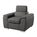 Ferriday Chair with Pull-out Ottoman in Gray - 8228GY-1 - FAMSA Furniture (TX)