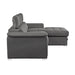 Ferriday 2-Piece Sectional with Adjustable Headrests, Pull-out Bed and Right Chaise with Hidden Storage in Gray - 8228GY* - FAMSA Furniture (TX)