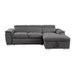 Ferriday 2-Piece Sectional with Adjustable Headrests, Pull-out Bed and Right Chaise with Hidden Storage in Gray - 8228GY* - FAMSA Furniture (TX)