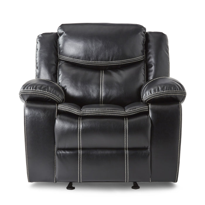 Bastrop Glider Reclining Chair in Black - 8230BLK-1 - FAMSA Furniture (TX)