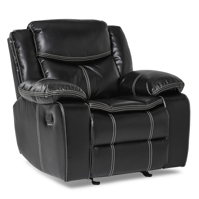 Bastrop Glider Reclining Chair in Black - 8230BLK-1 - FAMSA Furniture (TX)