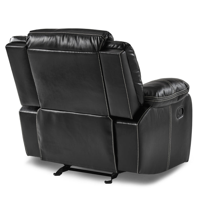 Bastrop Glider Reclining Chair in Black - 8230BLK-1 - FAMSA Furniture (TX)