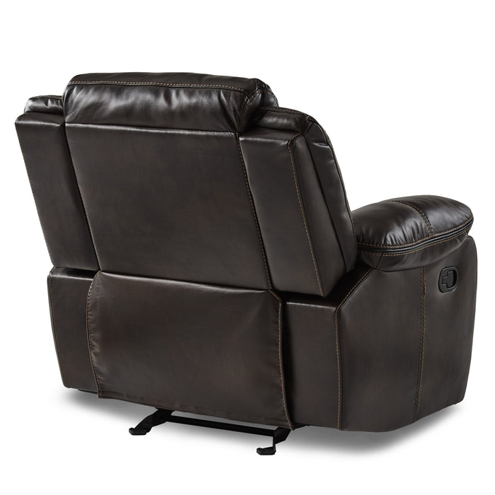 Bastrop Glider Reclining Chair in Brown - 8230BRW-1 - FAMSA Furniture (TX)