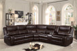Bastrop 3-Piece Sectional with Right Console in Brown - 8230BRW*SC - FAMSA Furniture (TX)