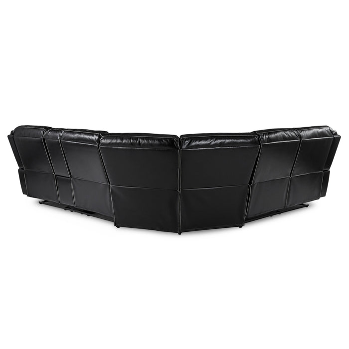 Bastrop 3-Piece Sectional with Right Console in Black - 8230BLK*SC - FAMSA Furniture (TX)