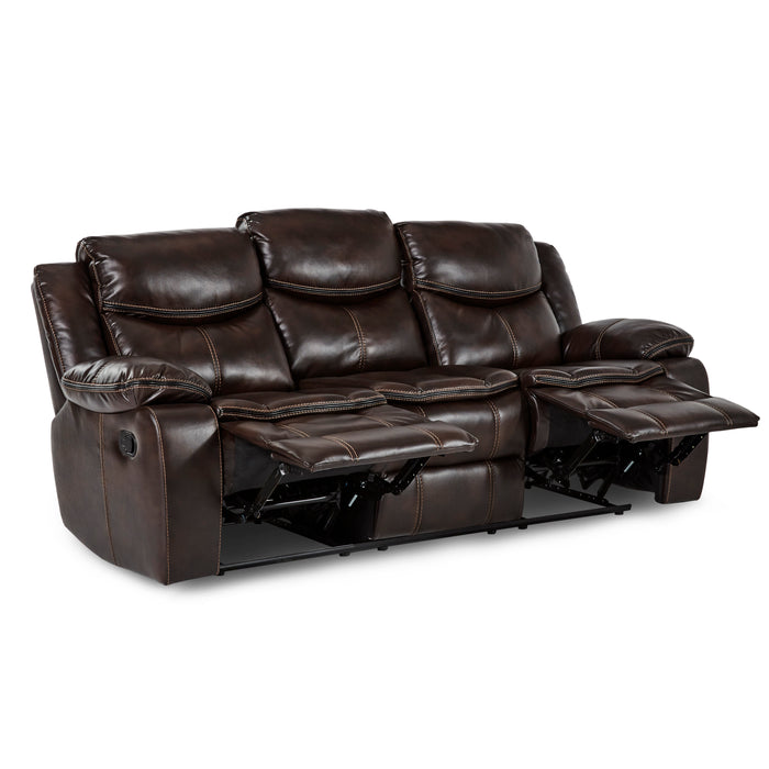 Bastrop Double Reclining Sofa in Brown - 8230BRW-3 - FAMSA Furniture (TX)