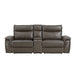 Maroni Power Double Reclining Loveseat with Center Console and Power Headrests in Brown - 8259RFDB-2CNPWH* - FAMSA Furniture (TX)