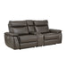 Maroni Power Double Reclining Loveseat with Center Console and Power Headrests in Brown - 8259RFDB-2CNPWH* - FAMSA Furniture (TX)