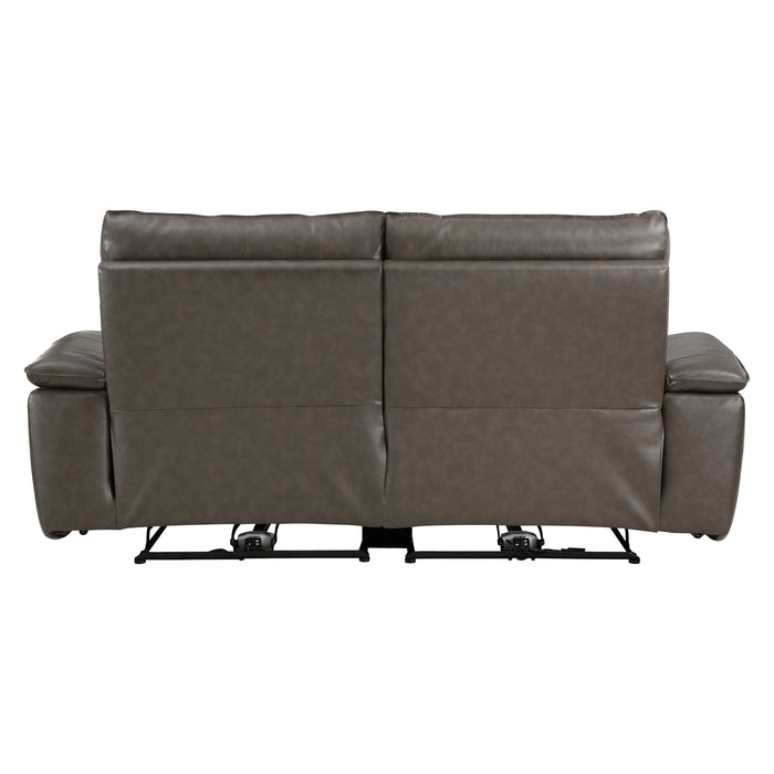 Maroni (2)Power Double Reclining Loveseat with Power Headrests in Brown - 8259RFDB-2PWH* - FAMSA Furniture (TX)