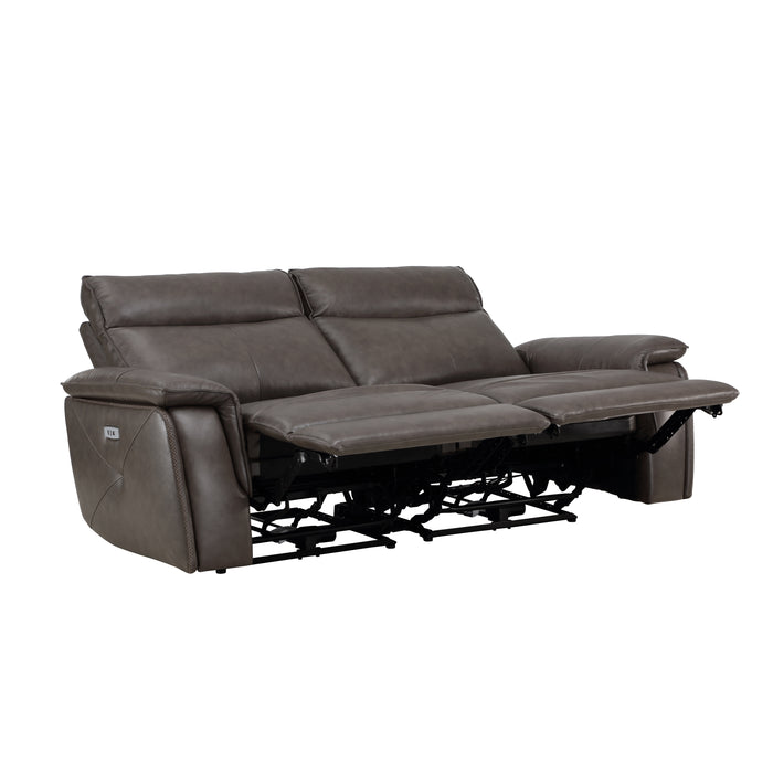 Maroni (2)Power Double Reclining Loveseat with Power Headrests in Brown - 8259RFDB-2PWH* - FAMSA Furniture (TX)