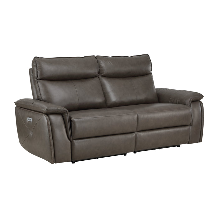 Maroni (2)Power Double Reclining Loveseat with Power Headrests in Brown - 8259RFDB-2PWH* - FAMSA Furniture (TX)