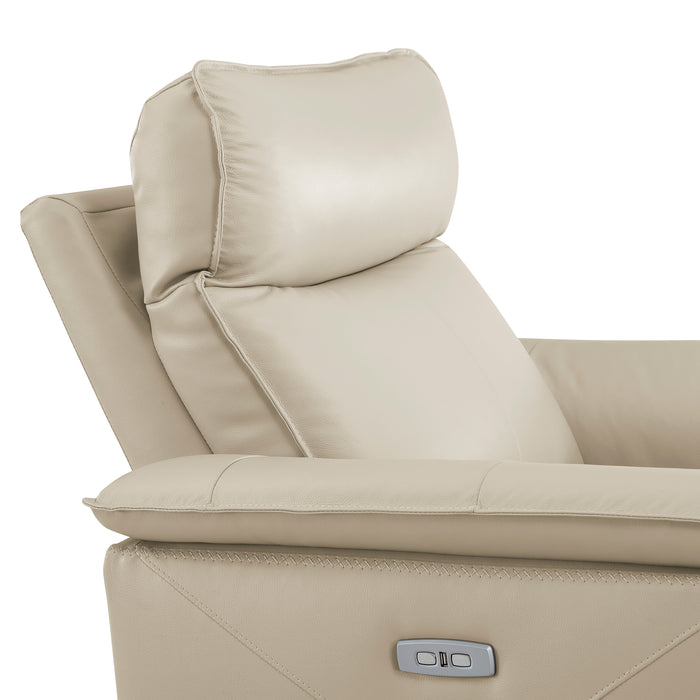 Maroni Power Reclining Chair with Power Headrest in Taupe - 8259RFTP-1PWH - FAMSA Furniture (TX)