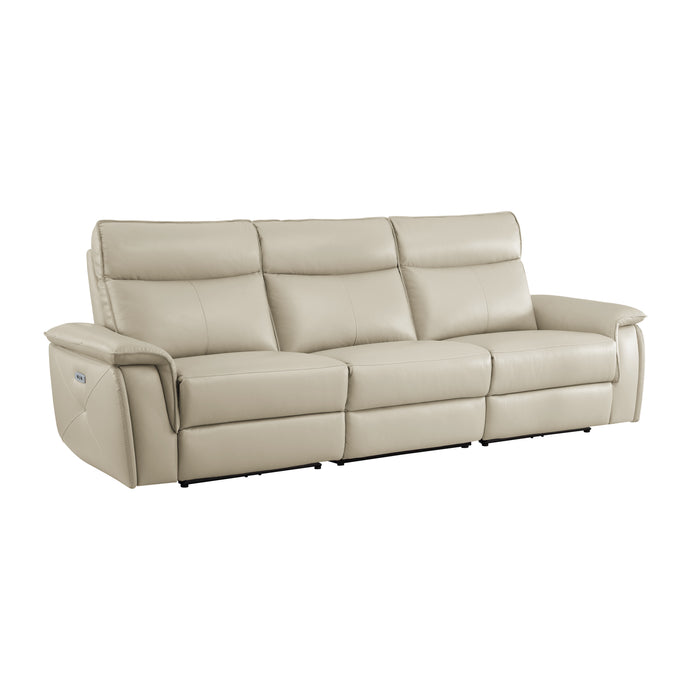 Maroni (3)Power Double Reclining Sofa with Power Headrests in Taupe - 8259RFTP-3PWH* - FAMSA Furniture (TX)
