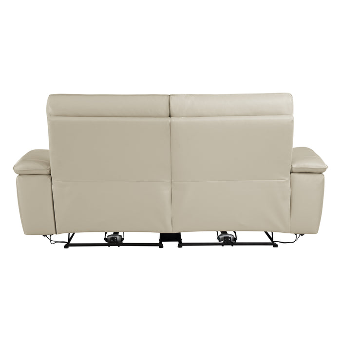 Maroni (2)Power Double Reclining Loveseat with Power Headrests in Taupe - 8259RFTP-2PWH* - FAMSA Furniture (TX)