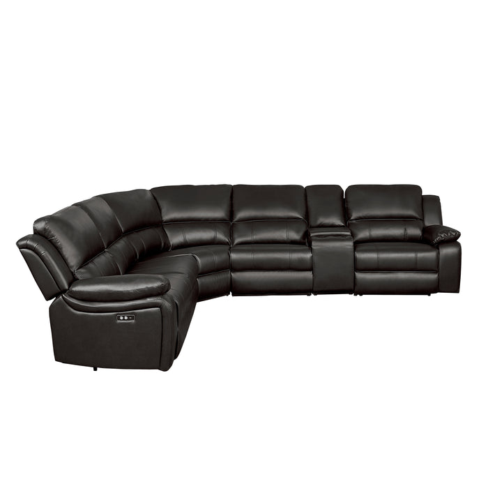 Falun 6-Piece Modular Power Reclining Sectional in Brown - 8260DB*6PW - FAMSA Furniture (TX)