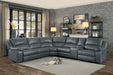 Falun 6-Piece Modular Power Reclining Sectional in Gray - 8260GY*6PW - FAMSA Furniture (TX)