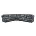 Falun 6-Piece Modular Power Reclining Sectional in Gray - 8260GY*6PW - FAMSA Furniture (TX)