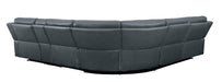 Falun 6-Piece Modular Power Reclining Sectional in Gray - 8260GY*6PW - FAMSA Furniture (TX)