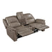 8301DTP-2PW Power Double Reclining Love Seat with Center Console, Hidden Arms Cup Holders, Charging Ports and Wireless Charger image