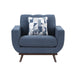 Everton Chair in Blue/Walnut - 8341BL-1RV - FAMSA Furniture (TX)