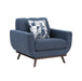 Everton Chair in Blue/Walnut - 8341BL-1RV - FAMSA Furniture (TX)