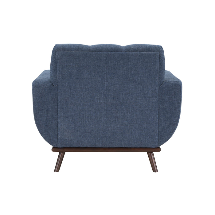 Everton Chair in Blue/Walnut - 8341BL-1RV - FAMSA Furniture (TX)