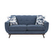 Everton Loveseat in Blue/Walnut - 8341BL-2RV - FAMSA Furniture (TX)