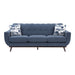 Everton Sofa in Blue/Walnut - 8341BL-3RV - FAMSA Furniture (TX)