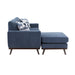 Everton Reversible Sofa Chaise in Blue/Walnut - 8341BL-3SCRV - FAMSA Furniture (TX)