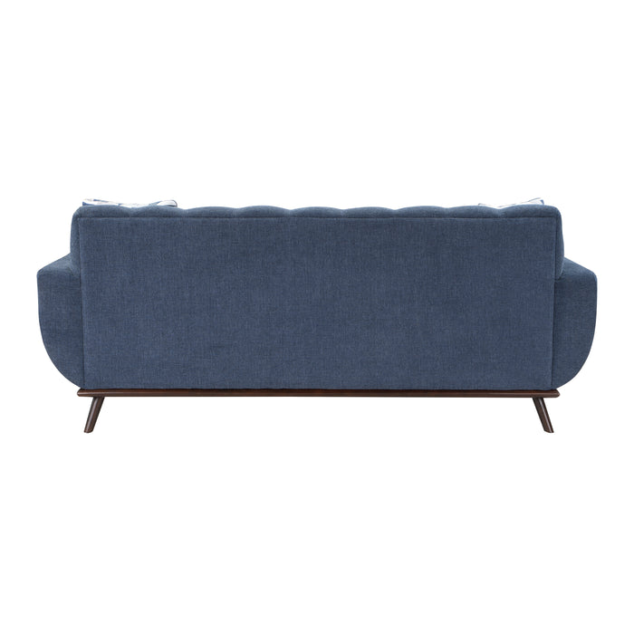 Everton Reversible Sofa Chaise in Blue/Walnut - 8341BL-3SCRV - FAMSA Furniture (TX)