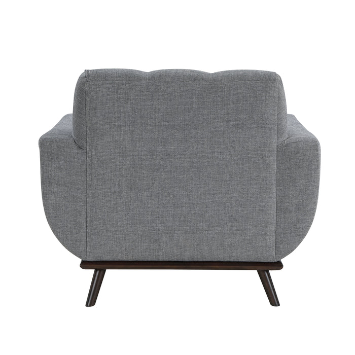 Everton Chair in Gray/Walnut - 8341GY-1RV - FAMSA Furniture (TX)
