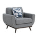 Everton Chair in Gray/Walnut - 8341GY-1RV - FAMSA Furniture (TX)