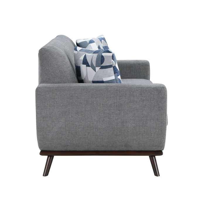 Everton Loveseat in Gray/Walnut - 8341GY-2RV - FAMSA Furniture (TX)