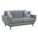 Everton 2pc Set: Sofa, Love in Gray/Walnut - 8341GY*2RV - FAMSA Furniture (TX)