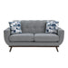 Everton 2pc Set: Sofa, Love in Gray/Walnut - 8341GY*2RV - FAMSA Furniture (TX)