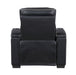 8344BLK-1PWHM Power Reclining Chair with Power Headrest, Cup holder, Storage Arms(Top and Side), Air Massage, Heat, LED Lighting and Charging Ports image