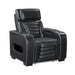 8344BLK-1PWHM Power Reclining Chair with Power Headrest, Cup holder, Storage Arms(Top and Side), Air Massage, Heat, LED Lighting and Charging Ports image