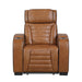 8344BRW-1PWHM Power Reclining Chair with Power Headrest, Cup holder, Storage Arms(Top and Side), Air Massage, Heat, LED Lighting and Charging Ports image