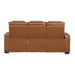 8344BRW-3PWHM Power Double Reclining Sofa with Center Drop-Down Cup Holders, Power Headrests, Storage Arms(Top and Side) ,Cup holders, Reading Lights, Wireless Charger, Air Massage, Heat, LED Lighting and Charging Ports image