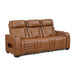 8344BRW-3PWHM Power Double Reclining Sofa with Center Drop-Down Cup Holders, Power Headrests, Storage Arms(Top and Side) ,Cup holders, Reading Lights, Wireless Charger, Air Massage, Heat, LED Lighting and Charging Ports image