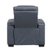 8344BUE-1PWHM Power Reclining Chair with Power Headrest, Cup holder, Storage Arms(Top and Side), Air Massage, Heat, LED Lighting and Charging Ports image