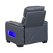 8344BUE-1PWHM Power Reclining Chair with Power Headrest, Cup holder, Storage Arms(Top and Side), Air Massage, Heat, LED Lighting and Charging Ports image