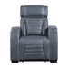 8344BUE-1PWHM Power Reclining Chair with Power Headrest, Cup holder, Storage Arms(Top and Side), Air Massage, Heat, LED Lighting and Charging Ports image