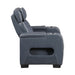 8344BUE-1PWHM Power Reclining Chair with Power Headrest, Cup holder, Storage Arms(Top and Side), Air Massage, Heat, LED Lighting and Charging Ports image