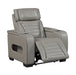 8344GRY-1PWHM Power Reclining Chair with Power Headrest, Cup holder, Storage Arms(Top and Side), Air Massage, Heat, LED Lighting and Charging Ports image