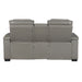 8344GRY-2PWHM POWER DOUBLE RECLINING LOVE SEAT WITH CENTER CONSOLE, POWER HEADRESTS, STORAGE ARMS(TOP AND SIDE) ,CUP HOLDERS, WIRELESS SPEAKERS WITH SUB-WOOFER, AIR MASSAGE, HEAT, LED LIGHTING AND CHARGING PORTS image