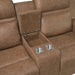 8347BRW-2 Double Reclining Love Seat with Center Console image