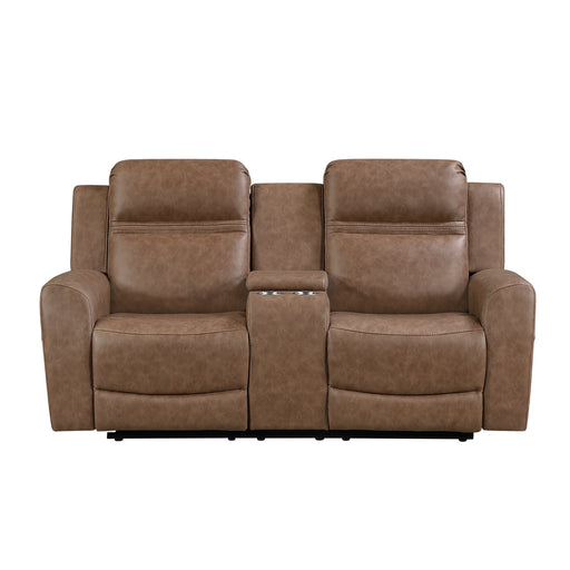 8347BRW-2 Double Reclining Love Seat with Center Console image